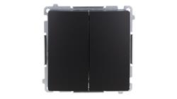 Simon Basic Łącznik świecznikowy z podświetleniem LED (moduł) 10AX, 250V, szybkozłącza, czarny BMW5L.01/49-33560