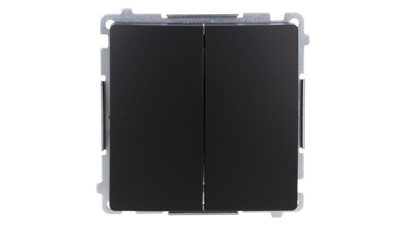 Simon Basic Łącznik świecznikowy z podświetleniem LED (moduł) 10AX, 250V, szybkozłącza, czarny BMW5L.01/49-33560