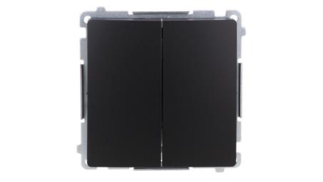 Simon Basic Łącznik świecznikowy z podświetleniem LED (moduł) 10AX, 250V, szybkozłącza, czarny BMW5L.01/49-33560