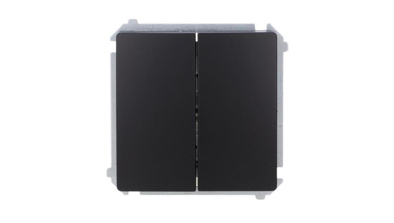 Simon Basic Łącznik schodowy podwójny (moduł) 10AX, 250V, zaciski śrubowe czarny BMW6/2.01/49-39819