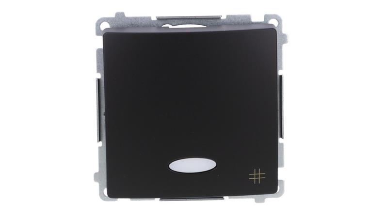 Simon Basic Łącznik krzyżowy z podświetleniem LED (moduł) 10AX, 250V, szybkozłącza, czarny BMW7L.01/49-41258