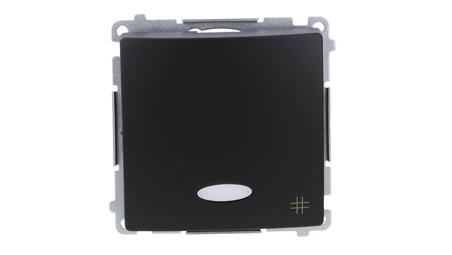 Simon Basic Łącznik krzyżowy z podświetleniem LED (moduł) 10AX, 250V, szybkozłącza, czarny BMW7L.01/49-41258