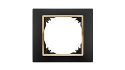 VESTRA ramka pojedyncza czarny/złoty 3871-47-36785