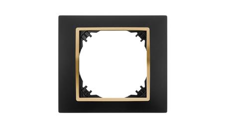 VESTRA ramka pojedyncza czarny/złoty 3871-47-36785