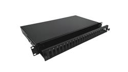 Przełącznica światłowodowa 24xSC duplex 19 1U z płytą czołową, wysuwalna FOP-1U-24SCD-C-73403