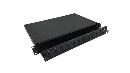 Przełącznica światłowodowa 12xSC duplex 19 1U z płytą czołową, wysuwalna FOP-1U-12SCD-C-73426