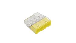 Szybkozłączka samozaciskowa bezgwintowa MINI do drutów (0,2 do 2,5 mm2), 4 tory, PC214S transparentna 89242000 /100 szt./-80571