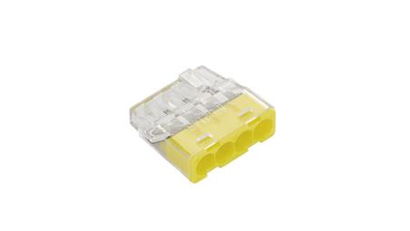 Szybkozłączka samozaciskowa bezgwintowa MINI do drutów (0,2 do 2,5 mm2), 4 tory, PC214S transparentna 89242000 /100 szt./-80571