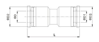Złączka wtykowa przelotowa redukcja do węża 6/4