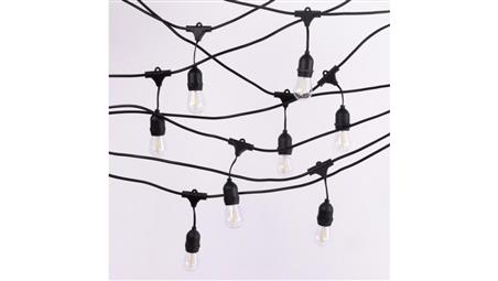 Girlanda Ogrodowa ZESTAW LED 10m +10 żarówek filament G45 E27 1W 2700K-51367