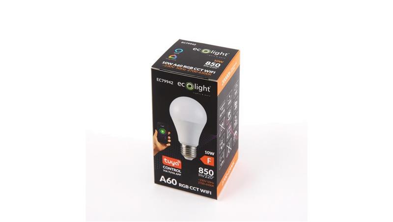 Żarówka LED SMART TUYA A60 E27 10W RGB CCT Wifi tuya-48374