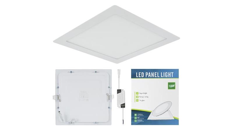 Plafon kwadrat podtynkowy LED 18W 4500K 1350LM neutralny-47223 Plafon kwadrat podtynkowy LED 18W 4500K 1350LM neutralny-47223