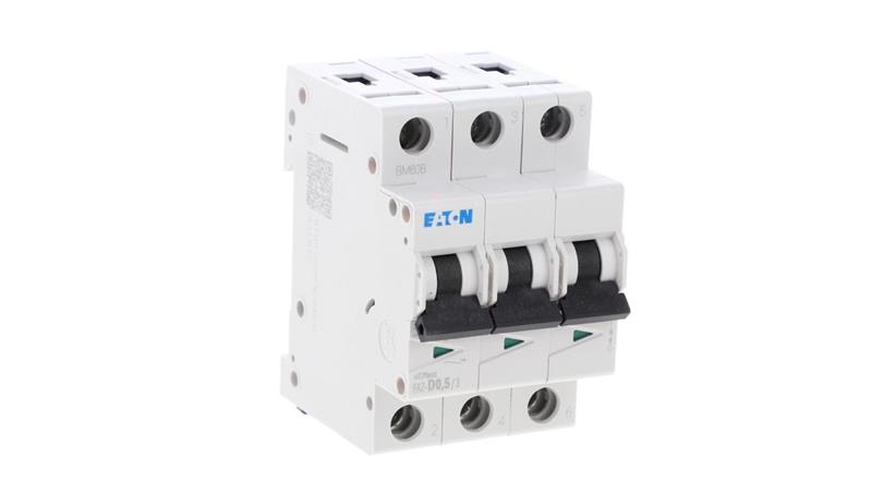 Wyłącznik nadprądowy 3P D 0,5A 15kA AC FAZ-D0,5/3 278880-18098