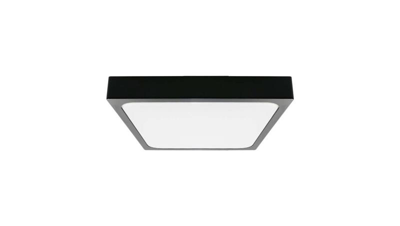 Plafoniera LED 18W 1800lm 4000K IP44 Kwadrat Mleczny Czarna Ramka 7643-57416