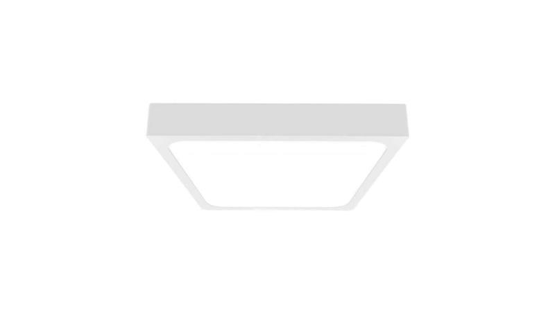 Plafoniera LED 24W 2400lm 4000K IP44 Kwadrat Mleczny Biała Ramka z mikrofalowym czujnikiem ruchu 7667-57442