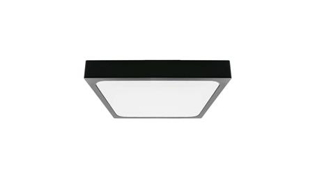Plafoniera LED 24W 2400lm 4000K IP44 Kwadrat Mleczny Czarna Ramka z mikrofalowym czujnikiem ruchu 7673-57406