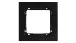DECO Ramka uniwersalna pojedyncza - aluminium szczotkowane (ramka: czarna spód: czarny) 12-12-DRA-1-38649
