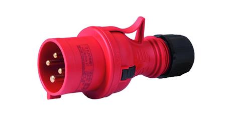 Wtyczka przenośna 16A 4P 400V czerwona TWIST WPP TYP B 16/4 IP44 922081-29081