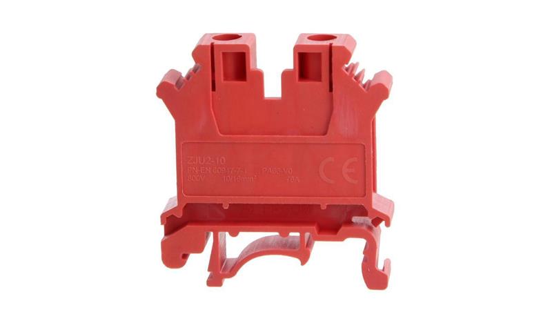 Złączka szynowa 1-torowa ZJU2-10/RD czerwona R34RR-07010000535-65172