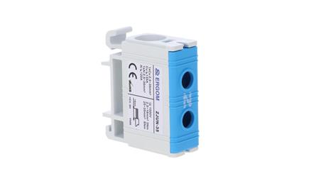 Złączka szynowa 1-torowa ZJUN-35/BL niebieska R34RR-07010002603-64779