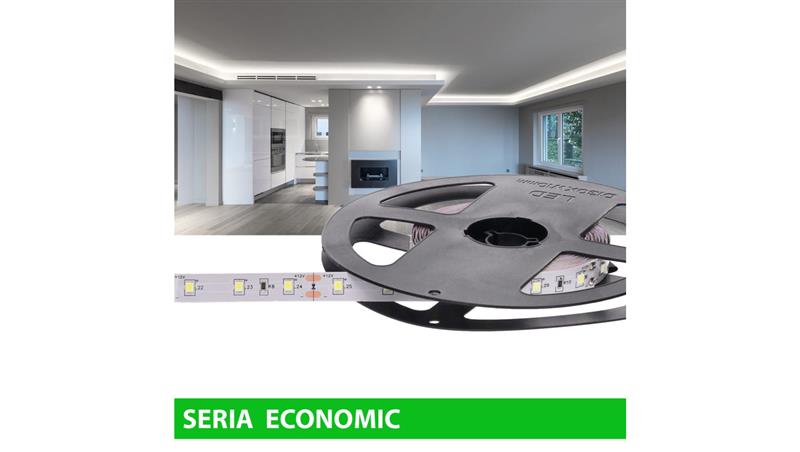 Taśma Led 12V 35W 300led biała zimna mocna rolka 5m-59074