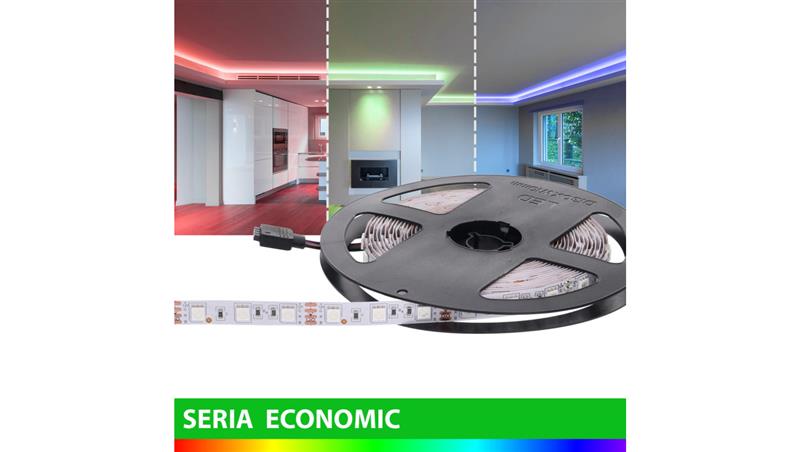 Taśma Economic IP63 12V 60led RGB SMD5050 (5)-59066 Taśma Economic IP63 12V 60led RGB SMD5050 (5)-59066
