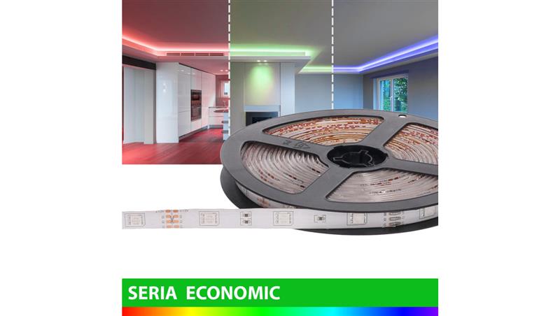 Taśma Economic IP63 12V 30led RGB SMD5050 (5)-59073