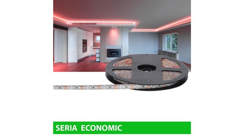 Taśma Economic IP63 12V 120led czerwona SMD2835 (5)-59083