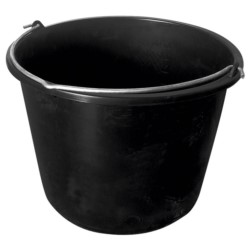 Wiadro czarne plastikowe XL 20 L z wylewką