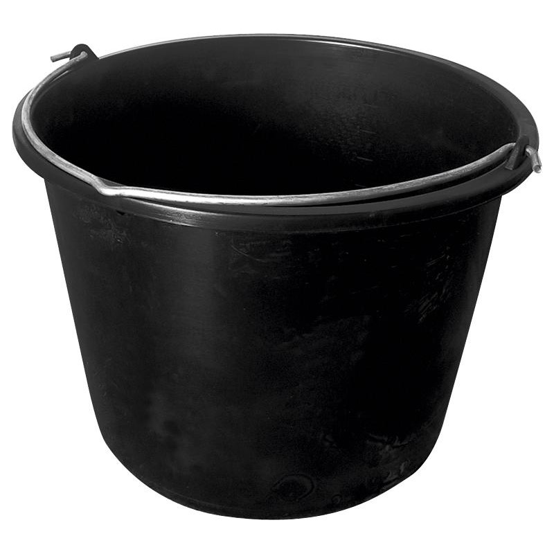 Wiadro czarne plastikowe XL 16L z wylewką