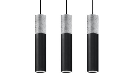 Lampa wisząca BORGIO 3L czarny-56682