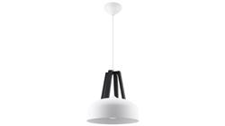 Lampa wisząca CASCO biała/czarna-56607
