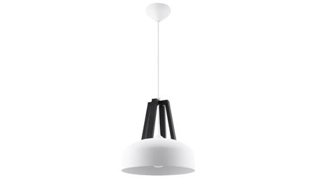 Lampa wisząca CASCO biała/czarna-56607