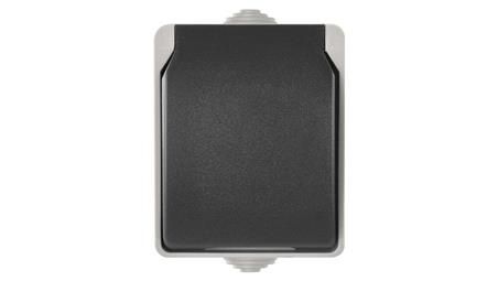 Gniazdo pojedyncze IP54 szaro-czarne EMOS A1397-44760