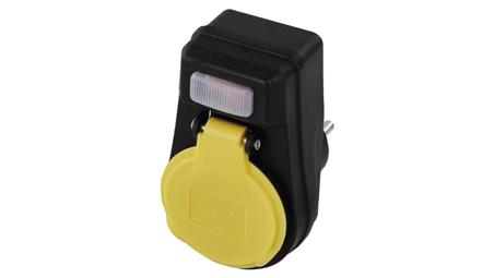 Gniazdo IP44 czarno-żółte EMOS P00271-27515