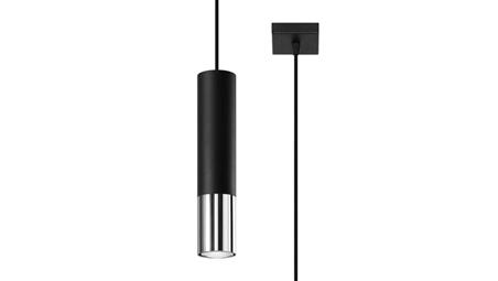 Lampa wisząca LOOPEZ 1 czarny/chrom-56651