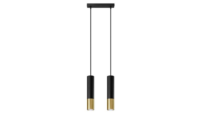 Lampa wisząca LOOPEZ 2 czarny/złoty-56671 Lampa wisząca LOOPEZ 2 czarny/złoty-56671