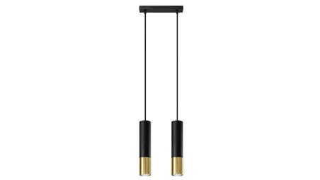 Lampa wisząca LOOPEZ 2 czarny/złoty-56671