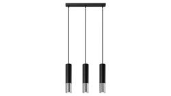 Lampa wisząca LOOPEZ 3L czarny/chrom-56642