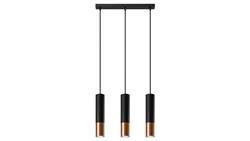 Lampa wisząca LOOPEZ 3L czarny/miedź-56693
