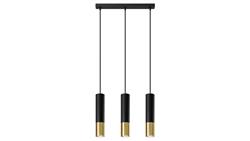 Lampa wisząca LOOPEZ 3L czarny/złoty-56636
