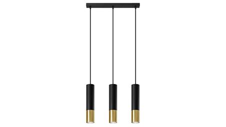 Lampa wisząca LOOPEZ 3L czarny/złoty-56636
