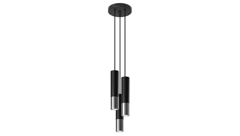 Lampa wisząca LOOPEZ 3P czarny/chrom-56622 Lampa wisząca LOOPEZ 3P czarny/chrom-56622