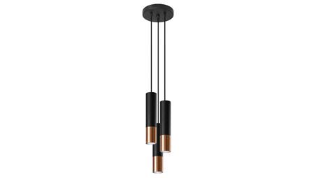 Lampa wisząca LOOPEZ 3P czarny/miedź-56624