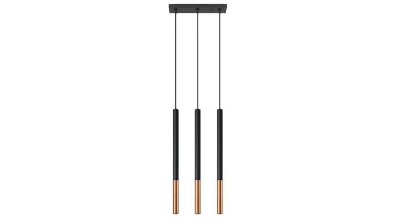 Lampa wisząca MOZAICA 3L czarny/miedź-56738