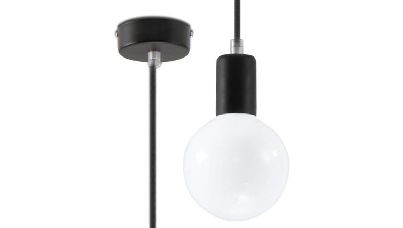 Lampa wisząca EDISON czarna-56705