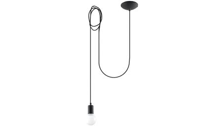 Lampa wisząca EDISON 1 LONG czarny-56660