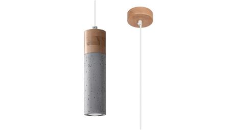 Lampa wisząca ZANE 1 szara-56728
