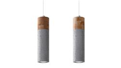Lampa wisząca ZANE 2 szara-56675
