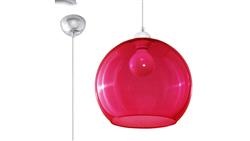 Lampa wisząca BALL czerwona-56681